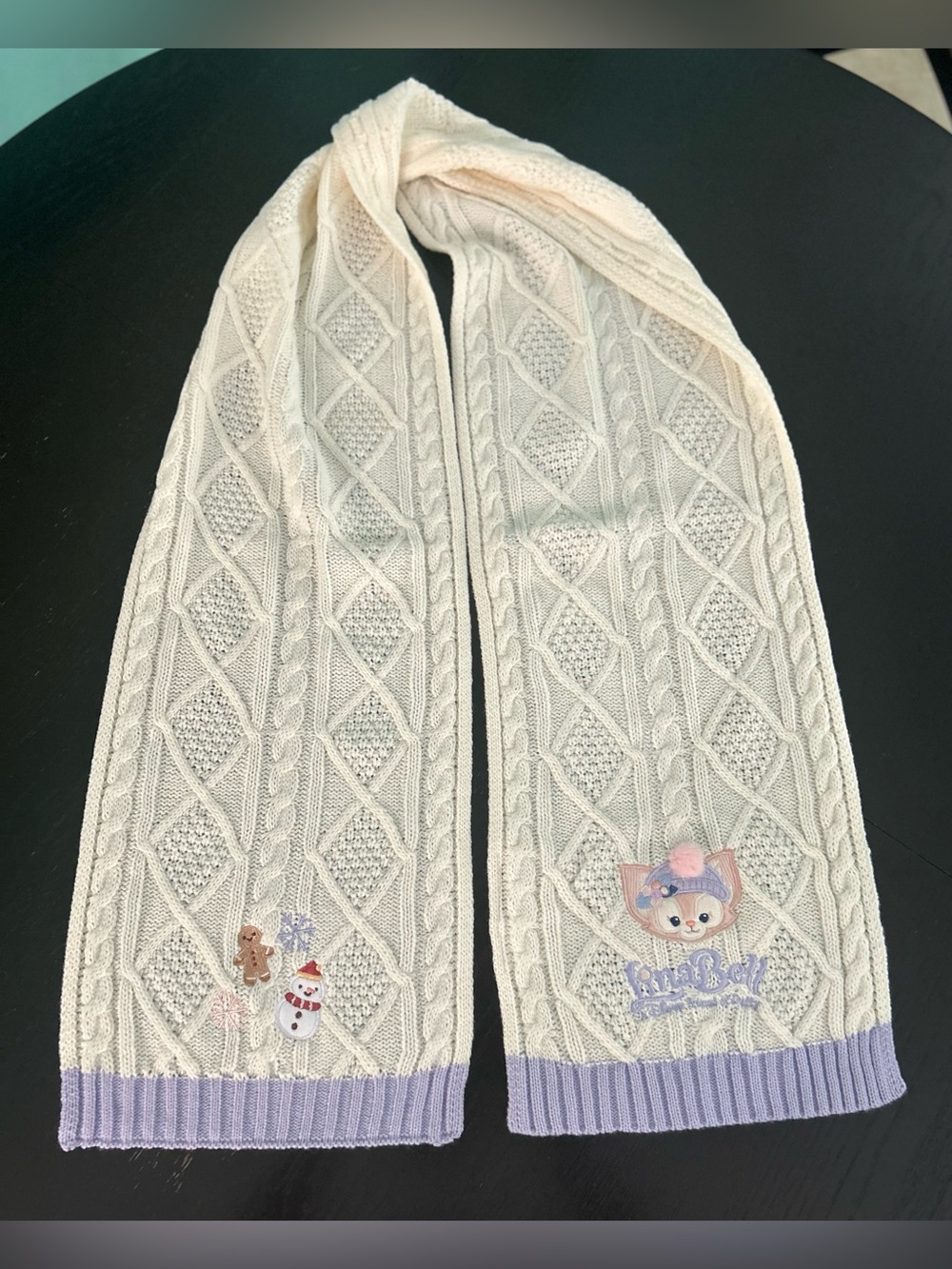 HongKong Disneyland 2025 Christmas Duffy & Friends LinaBell Knit Scarf NWOT